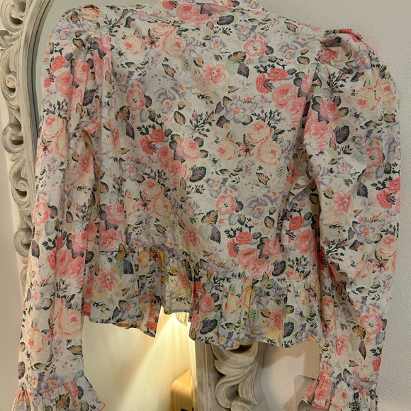 Laura Ashley x BATSHEVA Grace Blouse in Quartet SIZE 2 - Picture 4 of 11